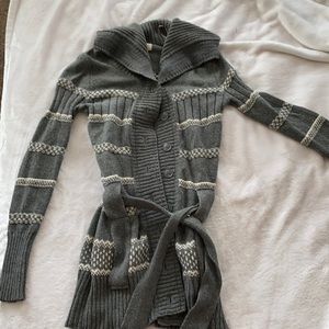 Long button down sweater